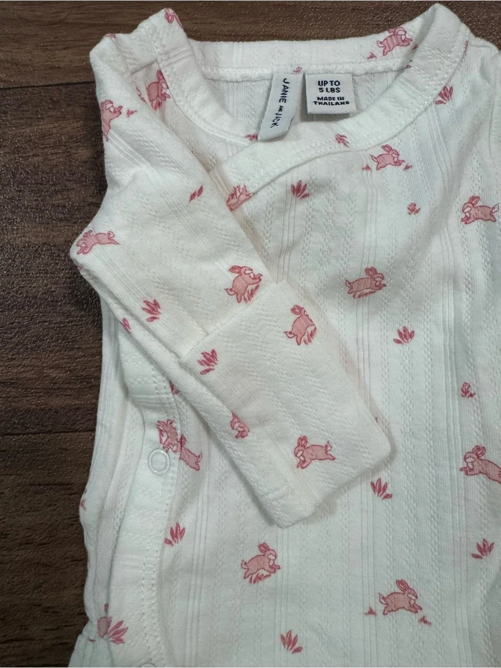 Baby Bunny Pointelle Wrap Matching Set